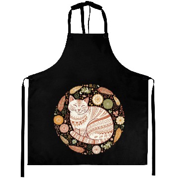 Discover Boho Cat – Cozy Mandala Feather Circle Aprons