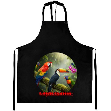 Discover Vibrant Tropical Bird Collection Design Aprons