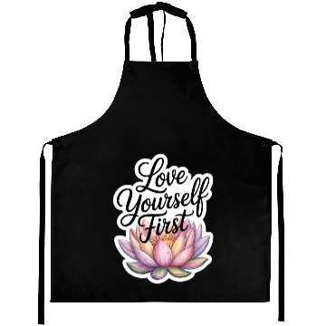 Discover Inspirational Lotus Floral Affirmation Aprons