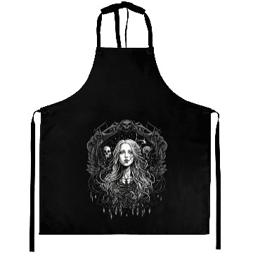 Discover Celestial Gothic Woman Art Aprons