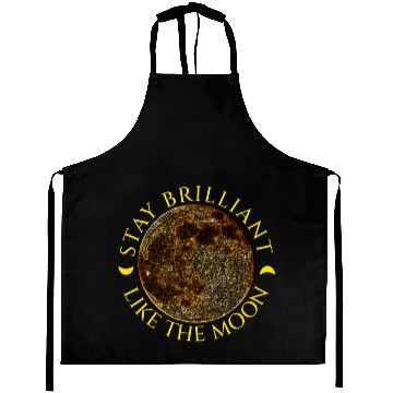 Discover Full Moon & Golden Crescents Quote Aprons