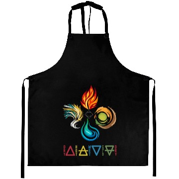 Discover Four Natural Elements Symbols Design Aprons