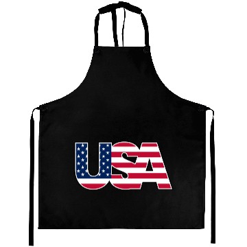Discover USA Flag Colors Logo Aprons