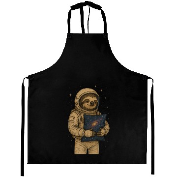 Discover Cosmic Sloth in Space Suit Aprons