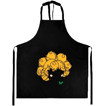 Discover Whimsical Fairy with Gold Curl Hair Aprons
