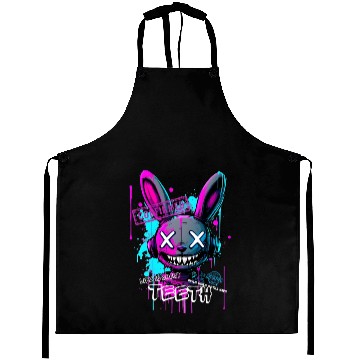 Discover Graffiti Bunny Teeth Streetwear Aprons