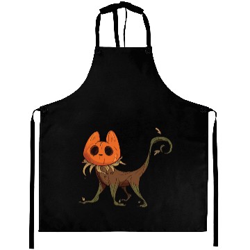 Discover Whimsical Jack-o'-Lantern Cat Hybrid Aprons