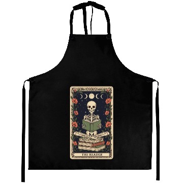 Discover Celestial Skeleton Reading Tarot Aprons