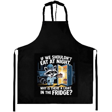 Discover Light in the Fridge Funny Midnight Snack Quote Aprons