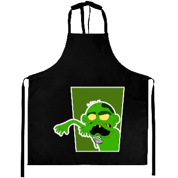 Discover Grotesque Zombie Cartoon Design Aprons