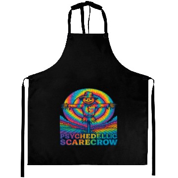 Discover Psychedelic Scarecrow Trippy EDM Rave Festival Aprons