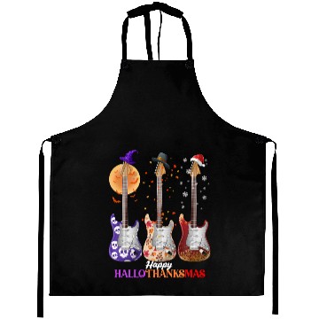 Discover Happy HalloThanksMas Guitar  Aprons