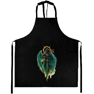 Discover Celestial Guardian Angel Illustration Aprons