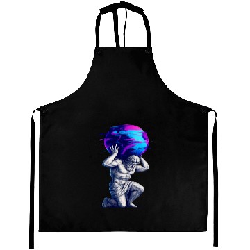 Discover Ancient Titan Carrying Earth Artwork Aprons