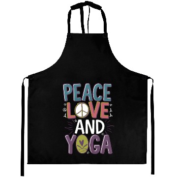 Discover Peace Love Yoga Design Aprons