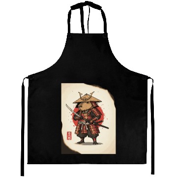 Discover Anthropomorphic Warrior Hamster in Samurai Armor Aprons