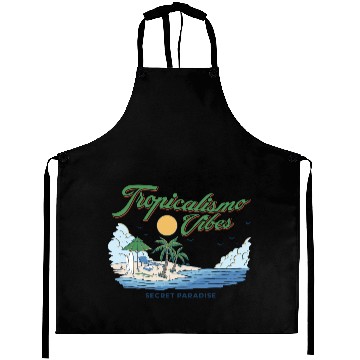 Discover Tropical Island Escape Design Aprons