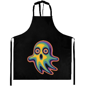 Discover Trippy Ghost Aprons Vaporwave Psychedelic Rave EDM