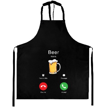 Discover Funny Beer Calling Party Humor Pub Cheers For Men Aprons