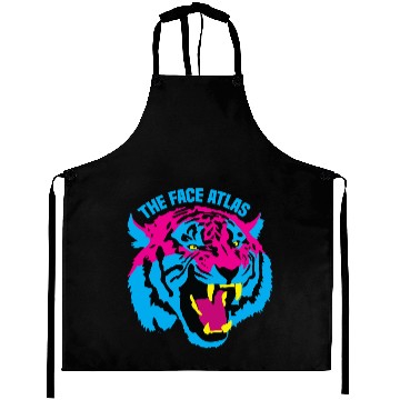 Discover Vivid Tiger Face Atlas Design Aprons