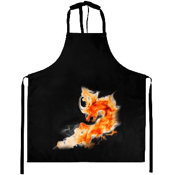 Discover flames dragon 3D Aprons