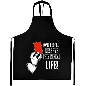 Discover Red card funny designs Aprons