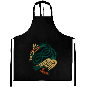 Discover Celtic Art Bird With Fish Aprons