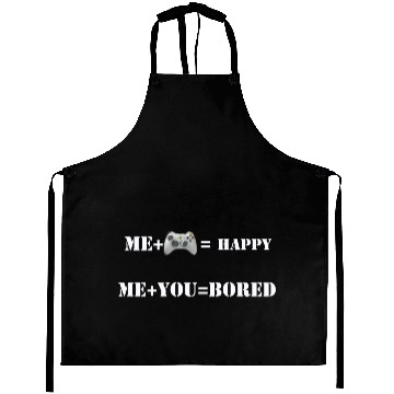 Discover me+you=bored Aprons
