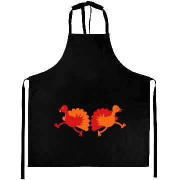 Discover Thanksgiving Turkey Birds two running away! Aprons