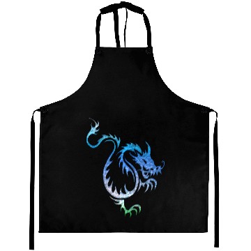 Discover Chinese Blue Water Dragon Aprons