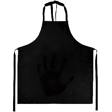 Discover Black Handprint Graphic Design Picture Aprons