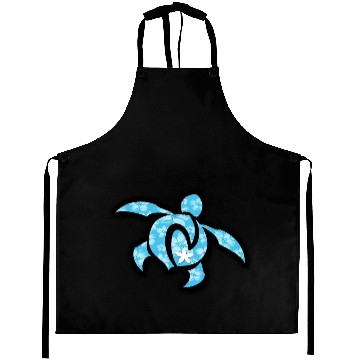 Discover hawaiian turtle with flowers Aprons