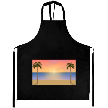 Discover Sunrise / Sunset Beach Scene Aprons