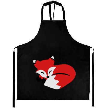 Discover cute sleeping fox Aprons