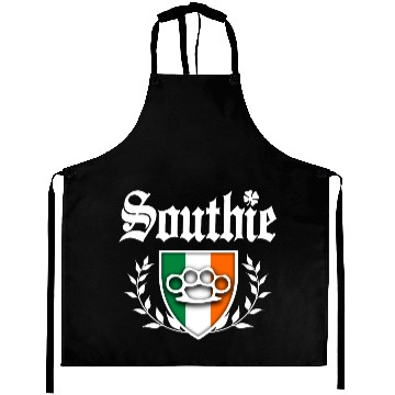 Discover Southie Brass Knuckle Irish Flag Crest Aprons