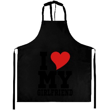 Discover i Love My Girlfriend Aprons