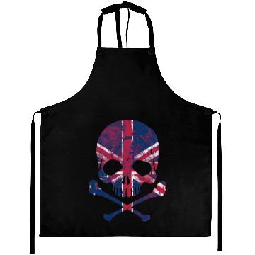 Discover Union Jack Skull Aprons