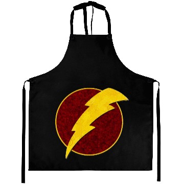Discover Retro Super Hero Lightning Bolt Aprons