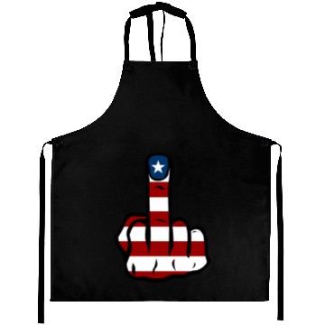 Discover Middle finger USA Aprons