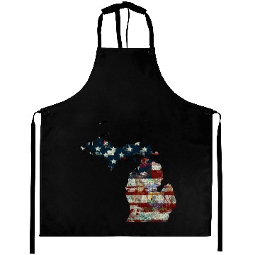 Discover State And Country Michigan Patriot Flag State Tees Aprons