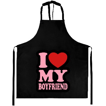 Discover I love my boyfriend Aprons