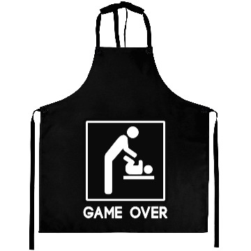 Discover Game Over New Baby for Parent Dad Aprons