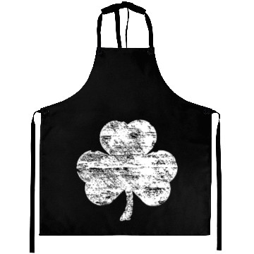 Discover Distressed White Shamrock Aprons