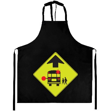 Discover School Bus Stop Ahead Aprons