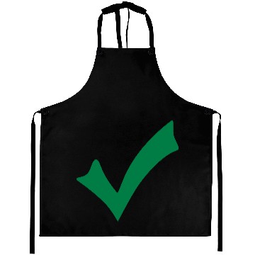 Discover Abstract Green Checkmark Design Aprons