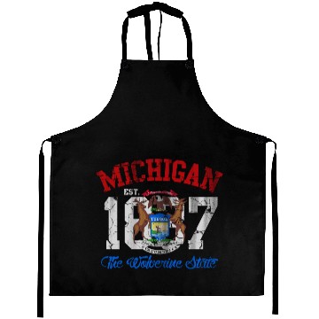 Discover Michigan Wolverine State Aprons