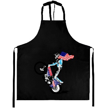 Discover Speedway driver with USA flag Aprons