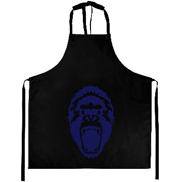 Discover gorilla head wild animal Aprons