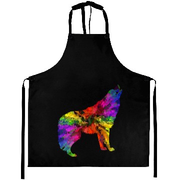 Discover Multispectral Gem Howling Wolf Aprons