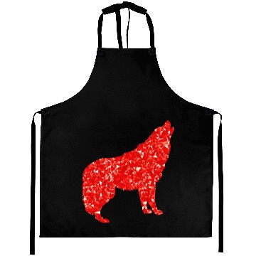Discover Ruby Howling Wolf Aprons